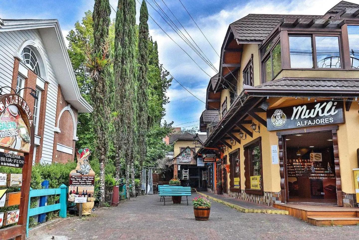 Locar-In Gramado - Loft A 50 M Da Rua Coberta. Διαμέρισμα Εξωτερικό φωτογραφία